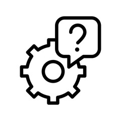 Support vector icon. online help illustration sign. operator symbol or logo.