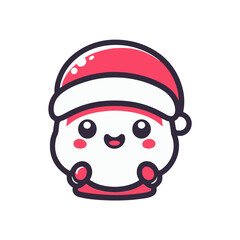 Cute Santa Claus mascot vector cartoon illustration
