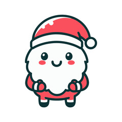 Cute Santa Claus mascot vector cartoon illustration
