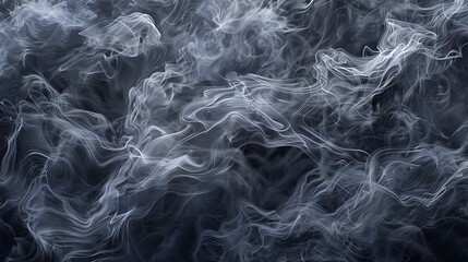 Subtle smoke trails forming delicate patterns on a dark, ethereal smoky background.