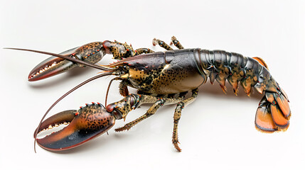 Lobster: Whole lobster or lobster tails served on a white background.
