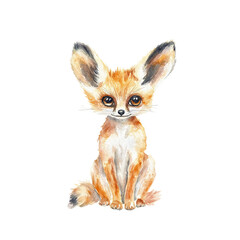 Obraz premium Adorable Fennec Fox Illustration