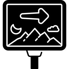 Scenic Route Sign Icon