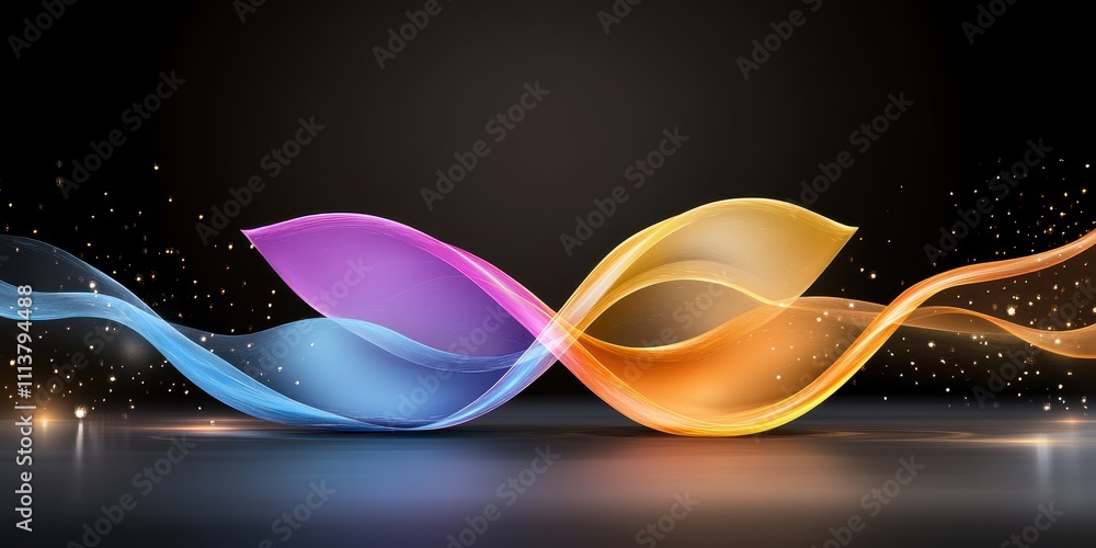 Poster dynamic color flow abstract art digital design creative visuals modern environment artistic perspect