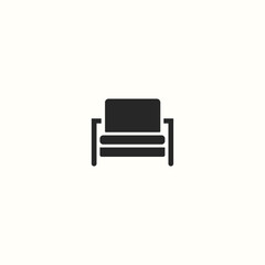 Fototapeta premium Silhouette vector icon of chair, chair vector icon