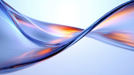 Naklejka premium Abstract Minimalist Glass Shapes with Soft Lighting in Modern Digital Art