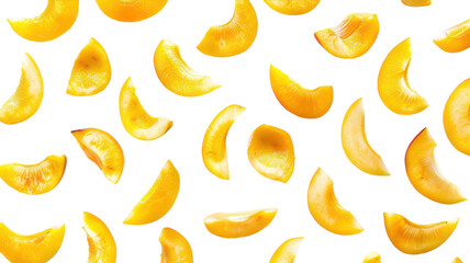 Fresh Mango Slices Isolated Perfect for Summer Recipes and Healthy Snacks