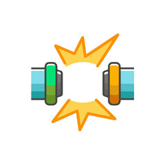 Warning attention icon symbol vector image Illustration