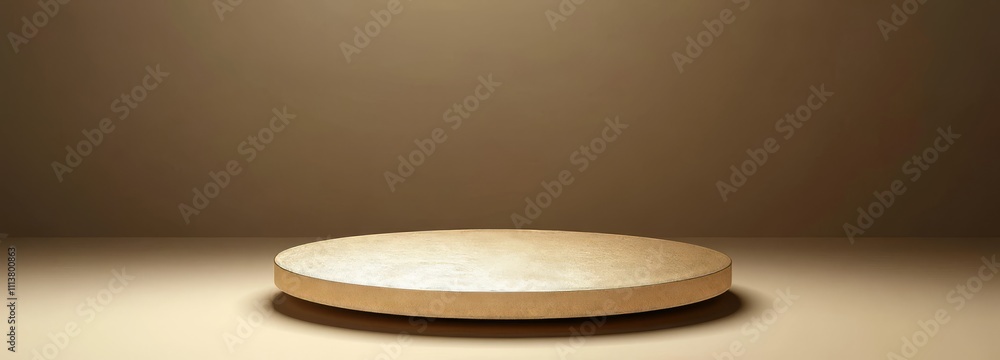 Poster 3d render of a minimal gold podium scene background for product display presentation