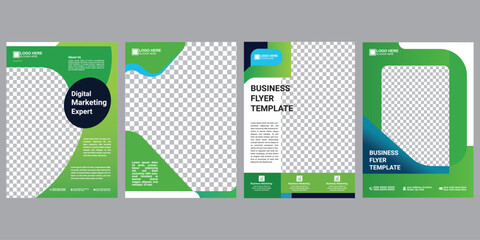 Digital marketing flyer, corporate poster template, business flyer background