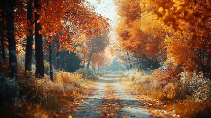 Colorful Autumn Forest.