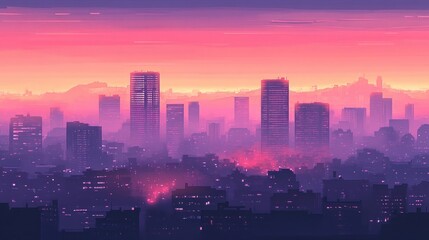 An atmospheric image of a city skyline at dusk, with office lights glowing, representing the financial heartbeat of a metropolitan business district