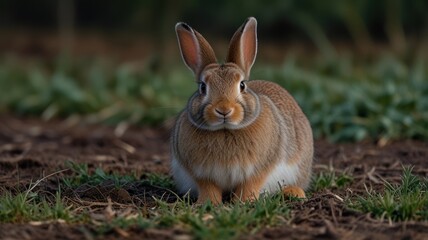 Fototapeta premium Cute Bunny in Grass