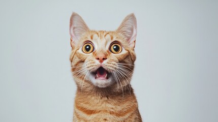 Obraz premium The Surprised Orange Cat