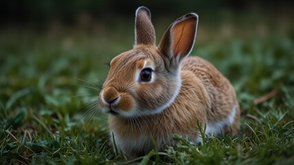Fototapeta premium Cute Bunny in Grass