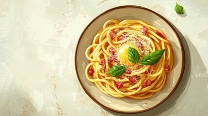 A Delicious Plate of Spaghetti Carbonara: A Culinary Delight