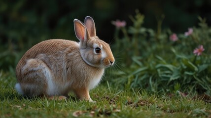 Fototapeta premium Cute Bunny in Grass