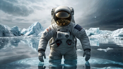 Frozen Frontier: An Astronaut's Icy Odyssey