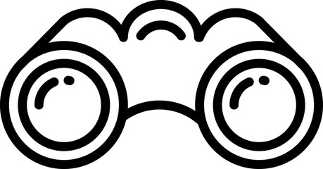 Binocular Line Icon Vector