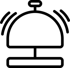 Room Service, Bell Ringing Icon Outline Vector