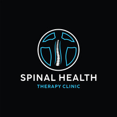 Chiropractic Clinic Logo Medicine Vector Symbol Emblem Design