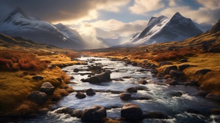 Fototapeta premium Serene Mountain River