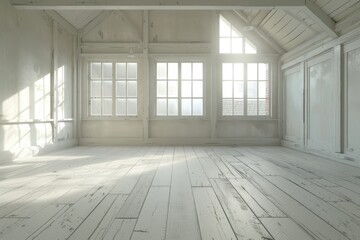 Fototapeta premium empty loft room empty loft room