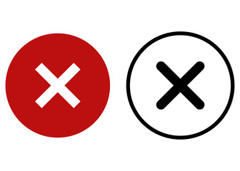 Fototapeta premium Close Icons, Close Menu Icons, Remove icon Linear and filled Various. Vector illustration concept.