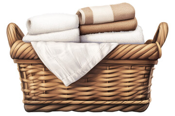 a basket full of towels