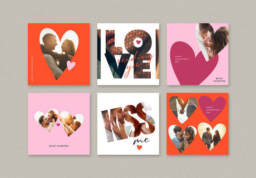 Valentine&rsquo;s Day Social Media with Photo Mask Effect