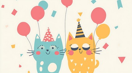 Naklejka premium Colorful family illustrations