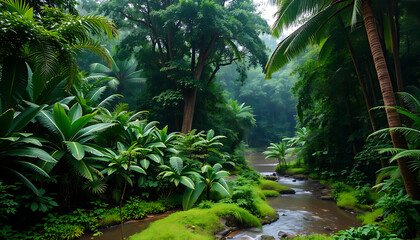tropical forest in the jungle