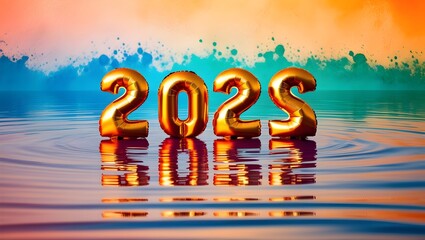 2025 new year balloons-new year wallpaper