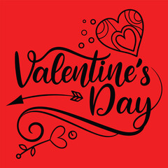 A typography for the text Valentine's Day