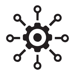 Fototapeta premium Hub spoke vector design.