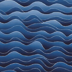 Illustration of a royal blue wavy pattern with varying degrees of waves. 
