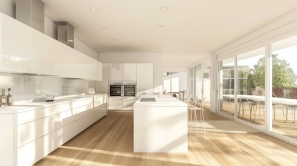 Modern White Kitchen Interior Design