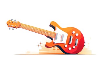 Electric guitar insolated vector illustration
