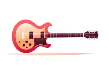 Electric guitar insolated vector illustration
