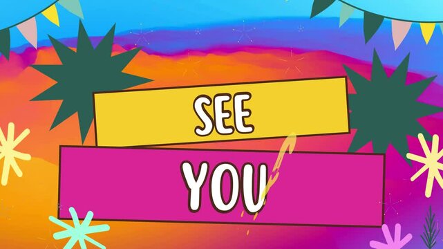 See You Wishes Greeting written on paper image design