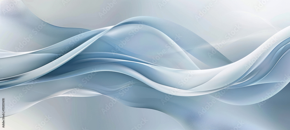 Poster blue curve wave abstract rippled flowing liquid dynamic gradient minimal futuristic modern white bac