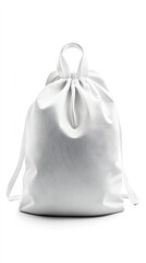 Plain White Drawstring Backpack - Minimalist Design