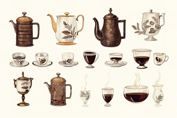 Collection of vector icon or logo coffee, element icon or logo designs for your coffee business
