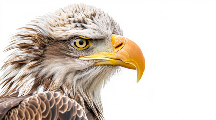 Obraz premium Portrait of an Eagle: Close-up, isolated on a white background.