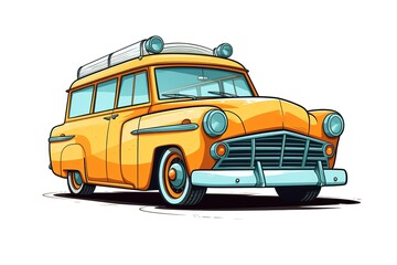 Vintage Classical Car Illustration, Vintage classic car illustration

