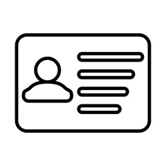 Business Card line icon