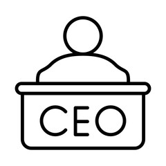 CEO Icon line icon