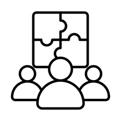 Team Building line icon
