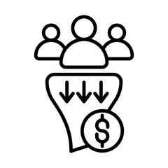 Sales Pipeline line icon