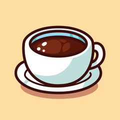 Coffee Cup Illustration in Minimalist Style